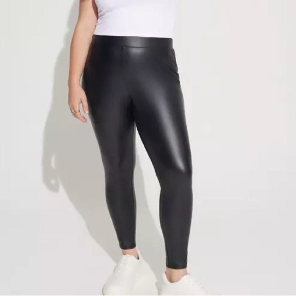 Torrid Black Faux Leather Leggings 3 Plus 3X